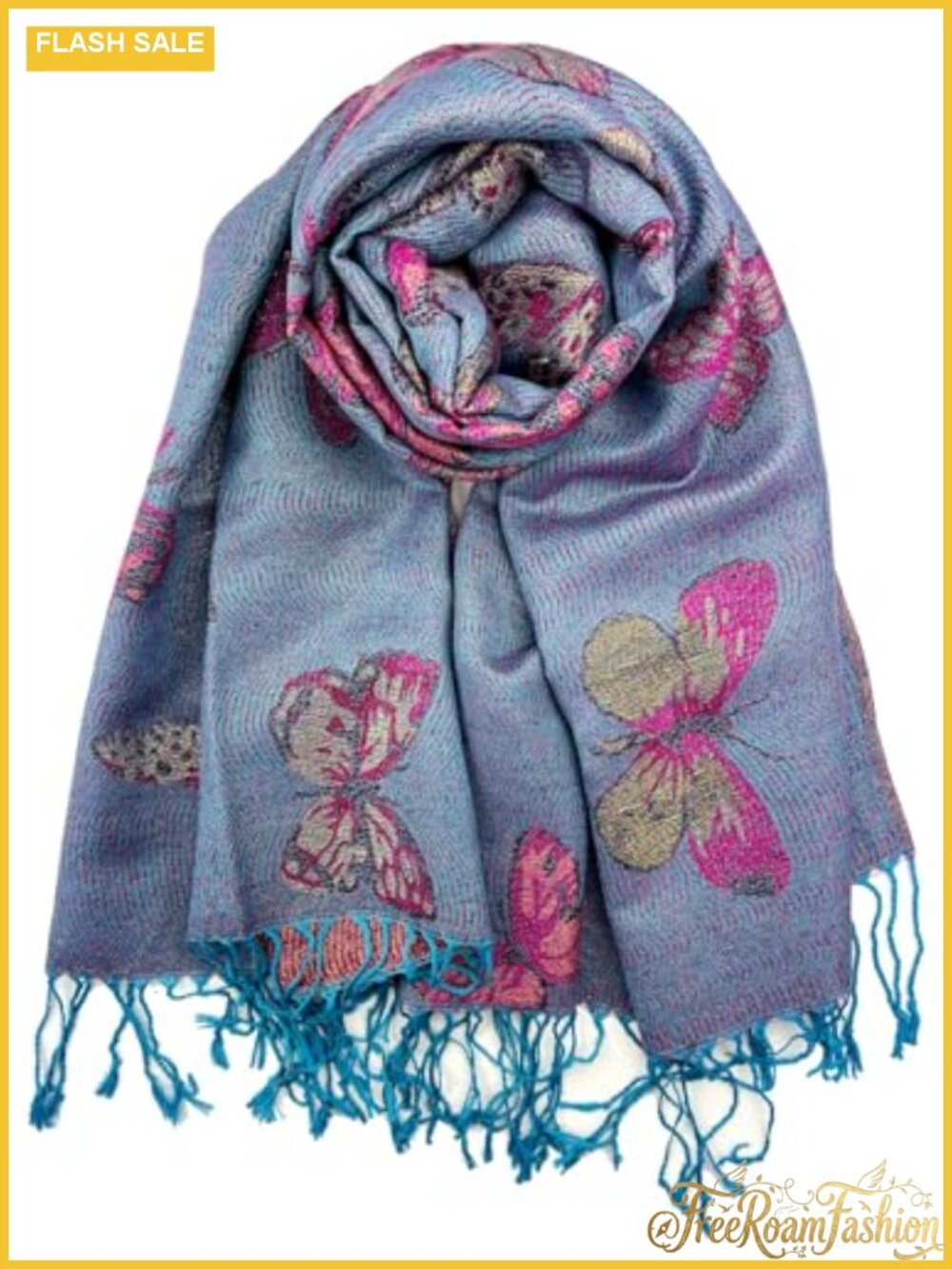 Pashmina Silk Metallic Tapestry Paisley Scarf Shawl Wrap Fringe